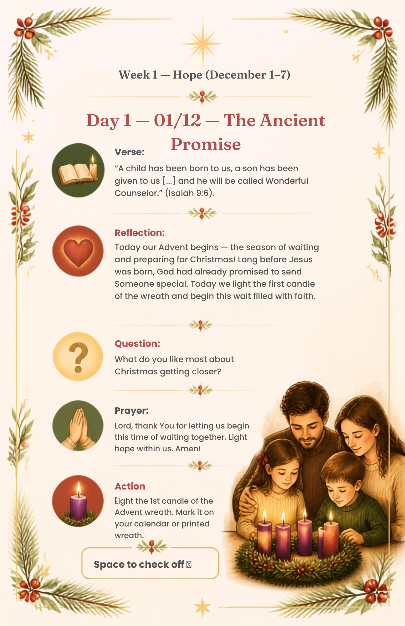 Day 1 — The Ancient Promise sample page
